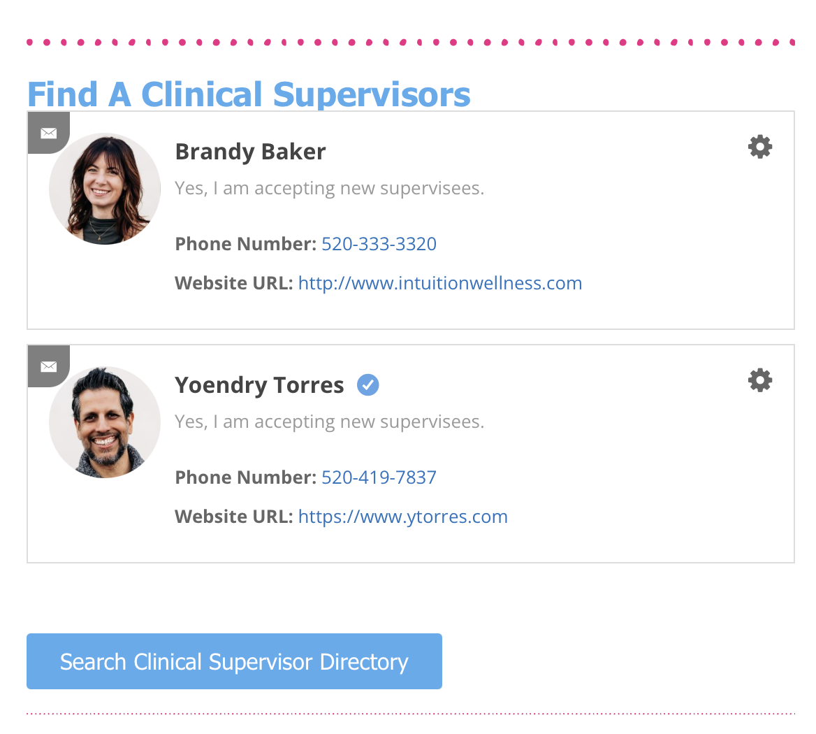 clinical supervisor directory